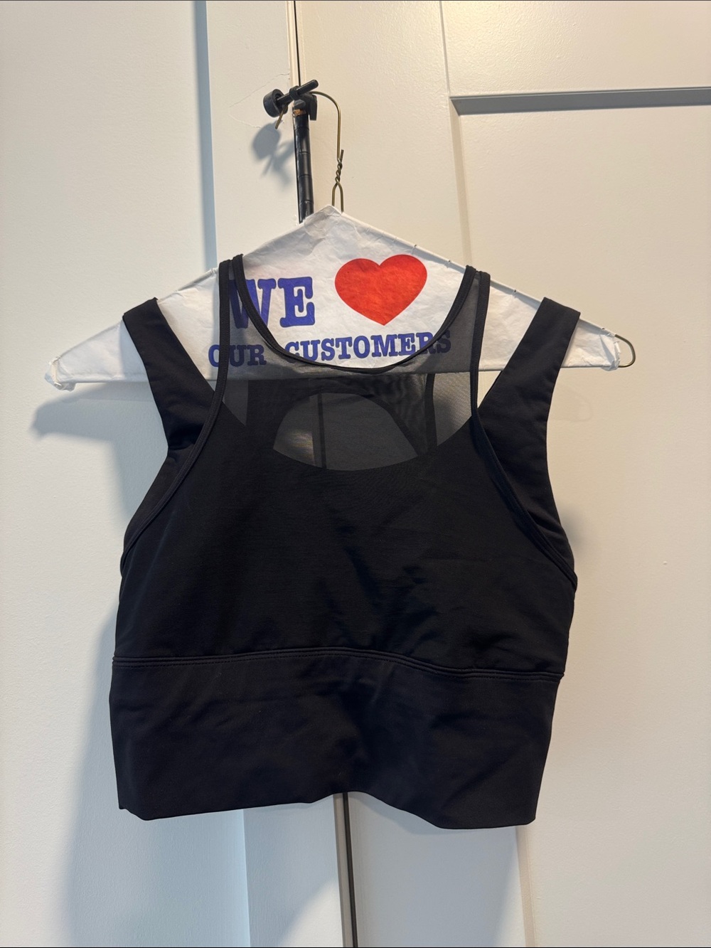 Lululemon mesh high neck black sports bra size 6